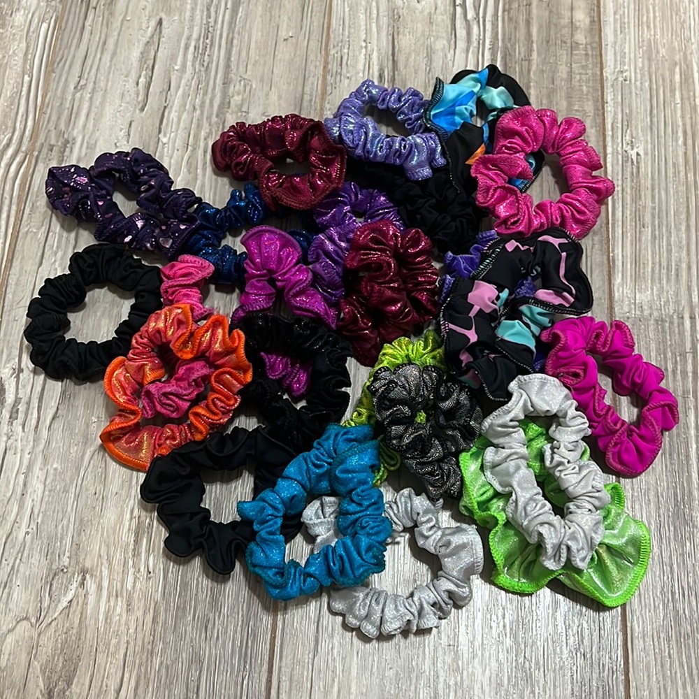 set of 24 gymnastics scrunchies